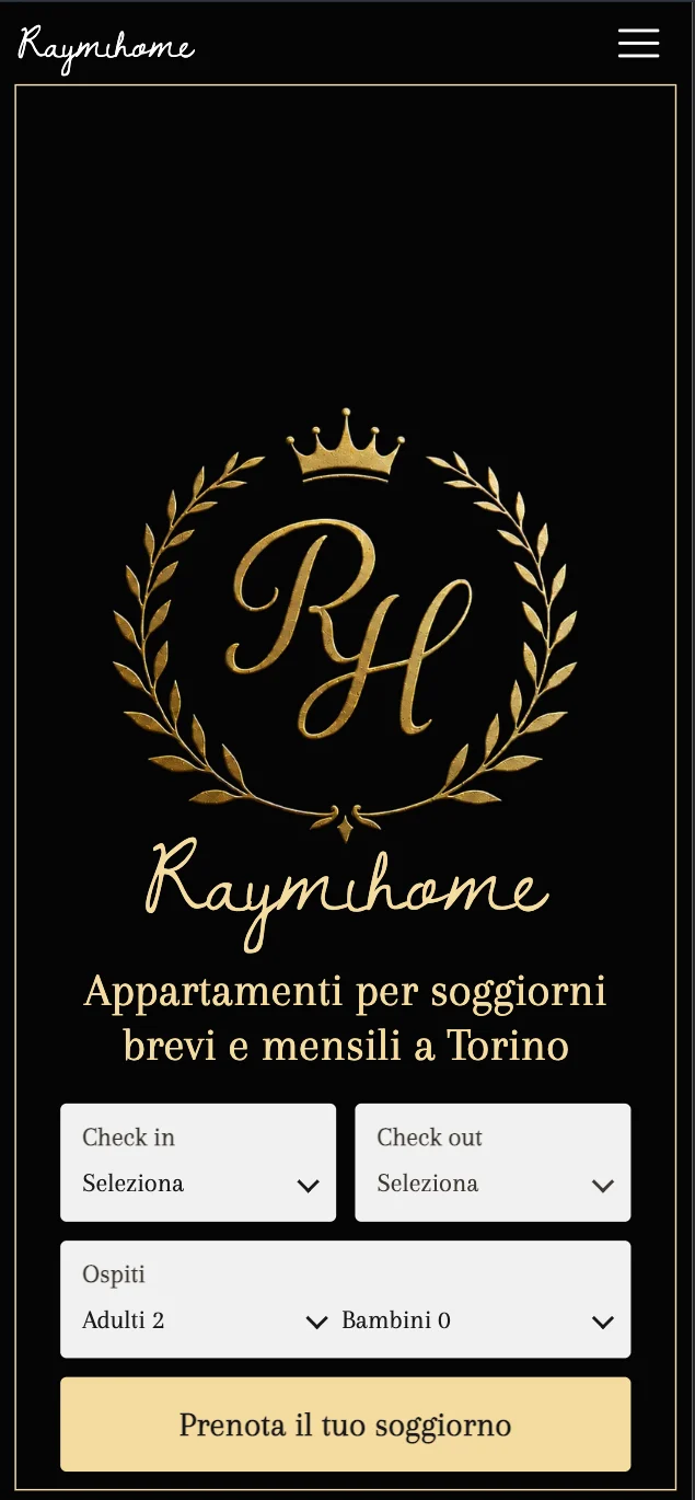 Schermata mobile del progetto Raymihome